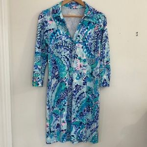 S Lilly Pulitzer three quarter sleeve dress